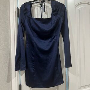 Wild Fable Navy Blue Long Sleeve Dress